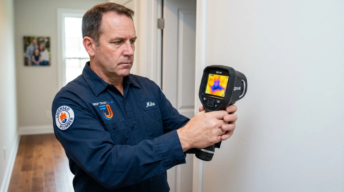 Thermal imaging leak detection by Johns Plumbing LLC in Astor